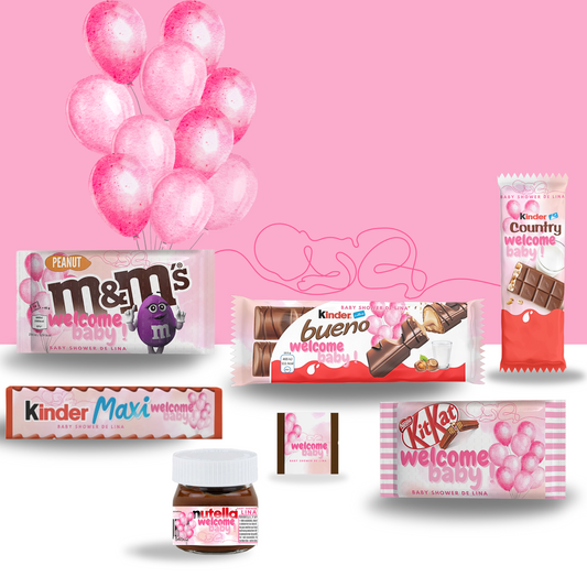 baby shower,baby shower fille,fete,bebe,fille,rose,violet,box,decoration,bonbon et chocolat
